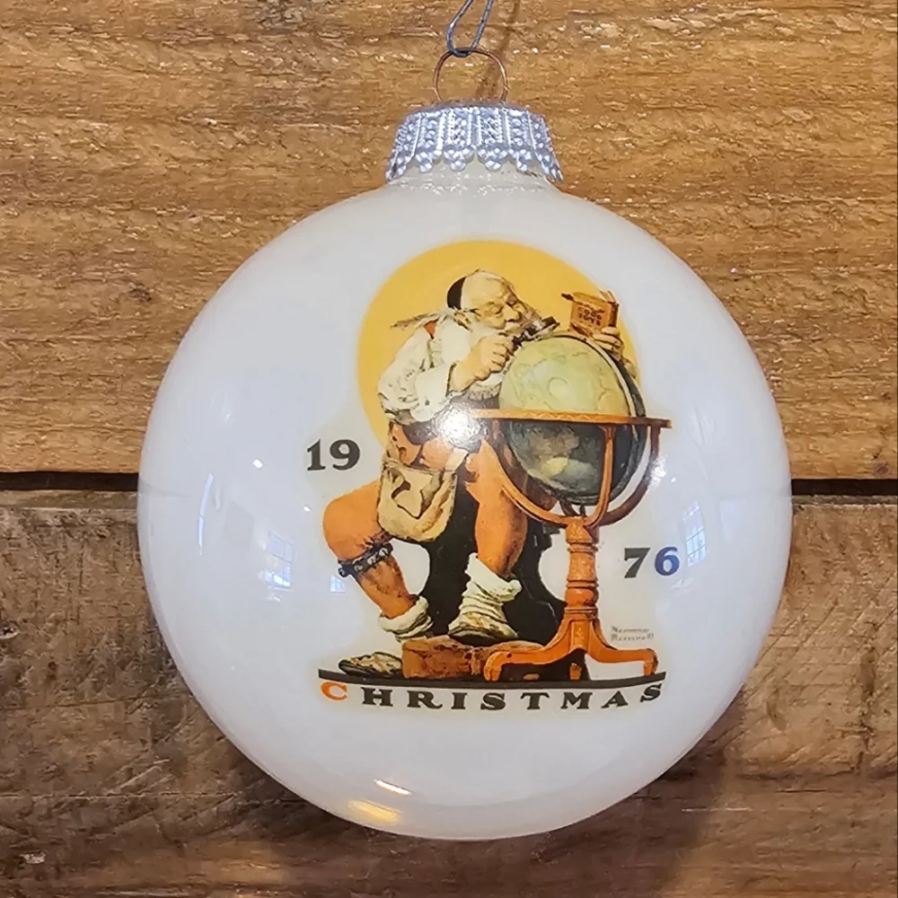 Vintage 1976 Norman Rockwell 2nd limited edition Christmas ornament Bicentennial